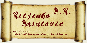 Miljenko Mašulović vizit kartica